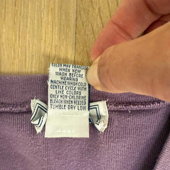 Jennifer Moore V Neck T Shirt Lavender Vintage SZ S Cotton - Picture 4 of 6